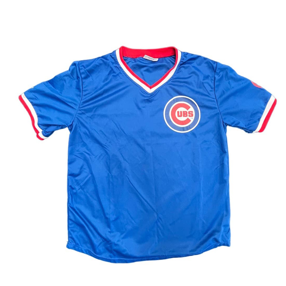 Y2K Chicago Cubs XL V-Neck Vintage Style T-Shirt MLB